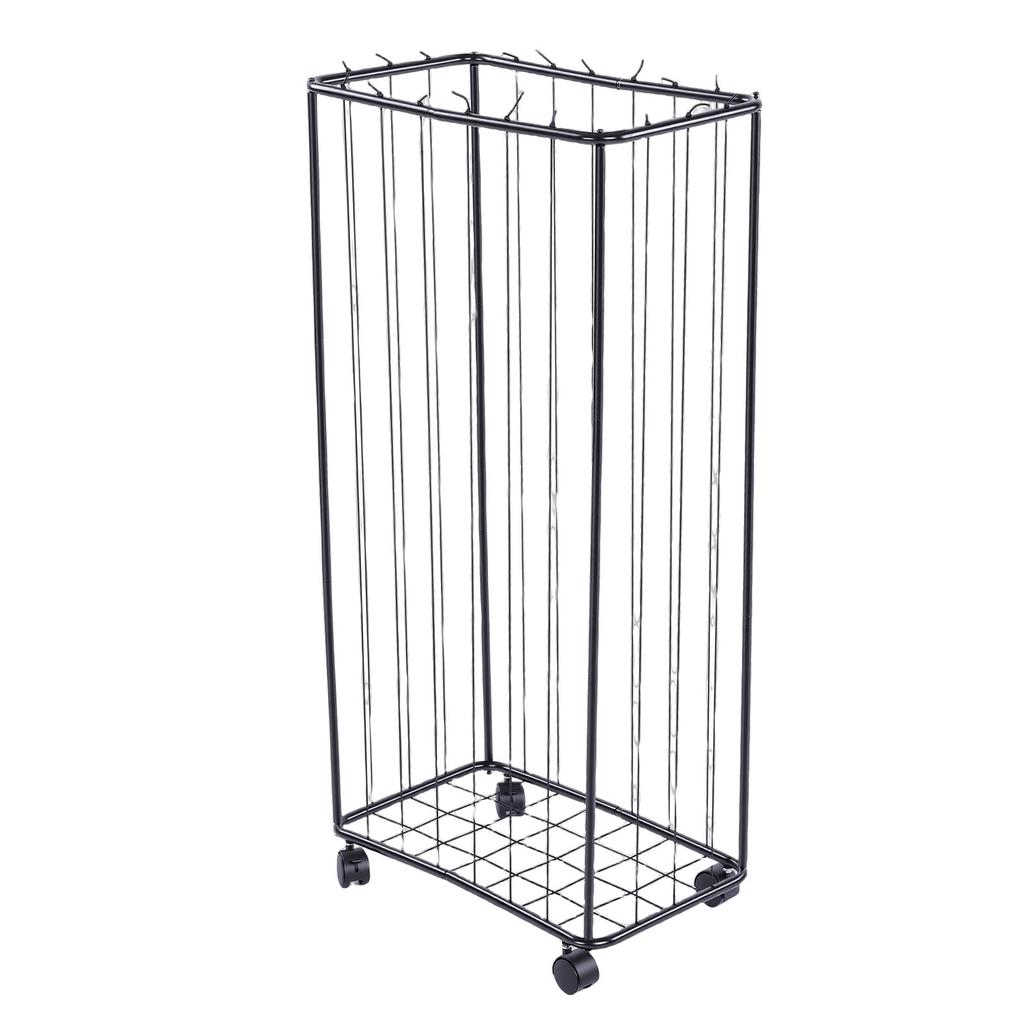 Garage Storage Rack Carbon Steel Large Capacity Rolling Sports Storage Cart with Wheels for Basket Foot