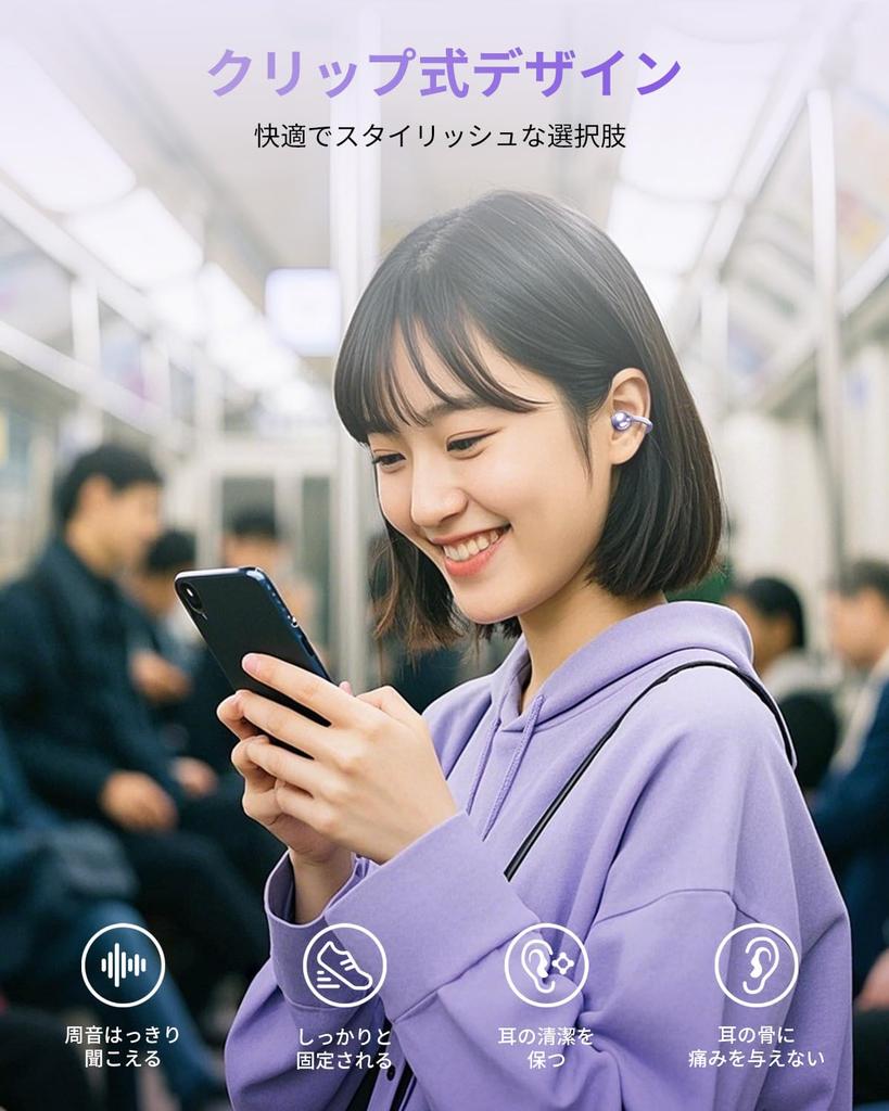 King Lucky Ear Cuff Earphones Detachable Diamond Earrings for Women Bluetooth Leakage Portable Air Conduction Bluetooth Earphones Designed in Style