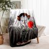 1pc Blanket Pennywise the Dancing Clown Print Design, Lightweight Blanket for Sofa, Bed- Soft &Warm, Gift for All Seasons Like Christmas, Halloween