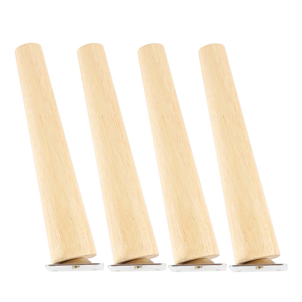 4Pcs Furniture Legs Wooden Solid Furniture Feet Oblique Straight Non-slip Table Chair Feet Replacement Feet Floor Protector Home