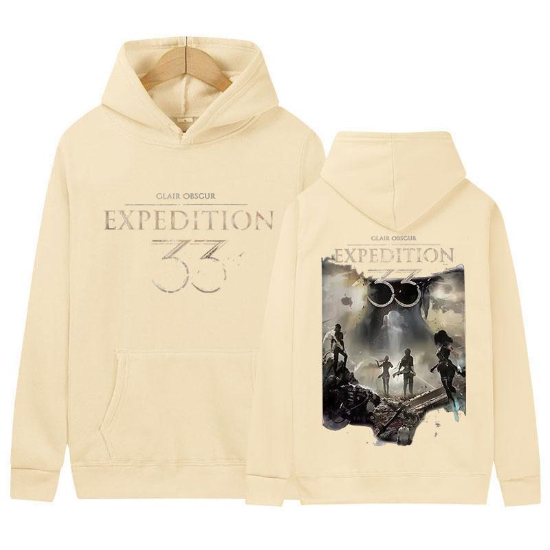 Clair Obscur Expédition 33 Bluza Męska Odzież Lata 90. Retro Wysokiej Jakości Bluzy Polarowe Modne Oversize z Długim Rękawem