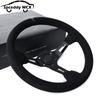 Black Edition 14inch 340mm Racing Sport Steering Wheel Suede Leather Deep Dish Mo25S0524