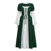 Women Dress Medieval Cosplay Costume Retro Square Neck Renaissance European Country Perfect For Festivals Parties And Halloween
