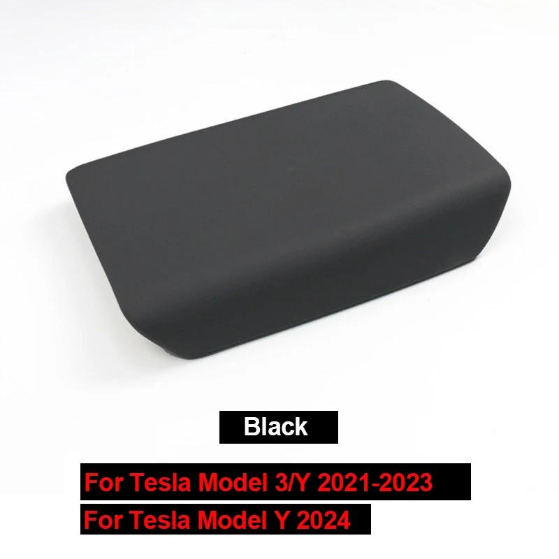 For Tesla Model 3 Y 2023 2024 Accessories Armrest Protector Box Cover White Soft TPE Center Console Panel Pad Model3 Highland