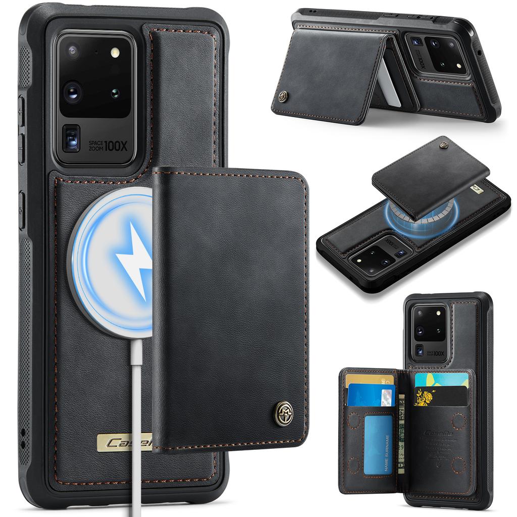For Samsung Galaxy S20 Ultra Magnetic Case CASEME ME80 Series Leather PC TPU Phone Cover with Detachable Wallet