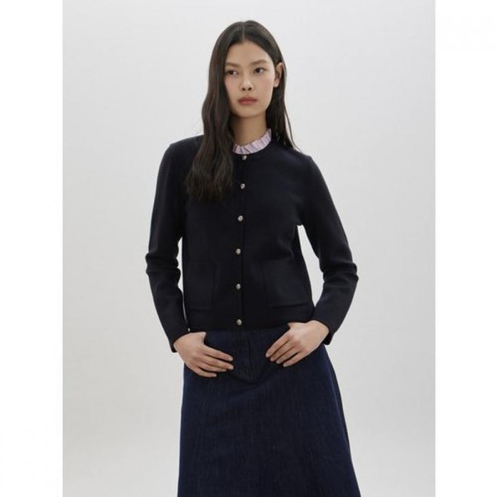 Cc Collect Detachable Stripe Collar Knit Cardigan C261ksl003