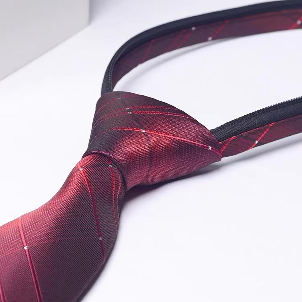 [Love Room] One-Touch Men's Business Tie, Zip-Type Easy Tie, 5-Second Attachment, Suitable for Formal Occasions Such As Weddings, Funerals, Entrance