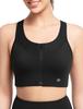 Yvette Sports No Front High Large Lace No Integrated Sweat Quick Sports Black Bra, Bounce, Opening, Support, Size, Mesh, Wires, Cup, Absorbent,