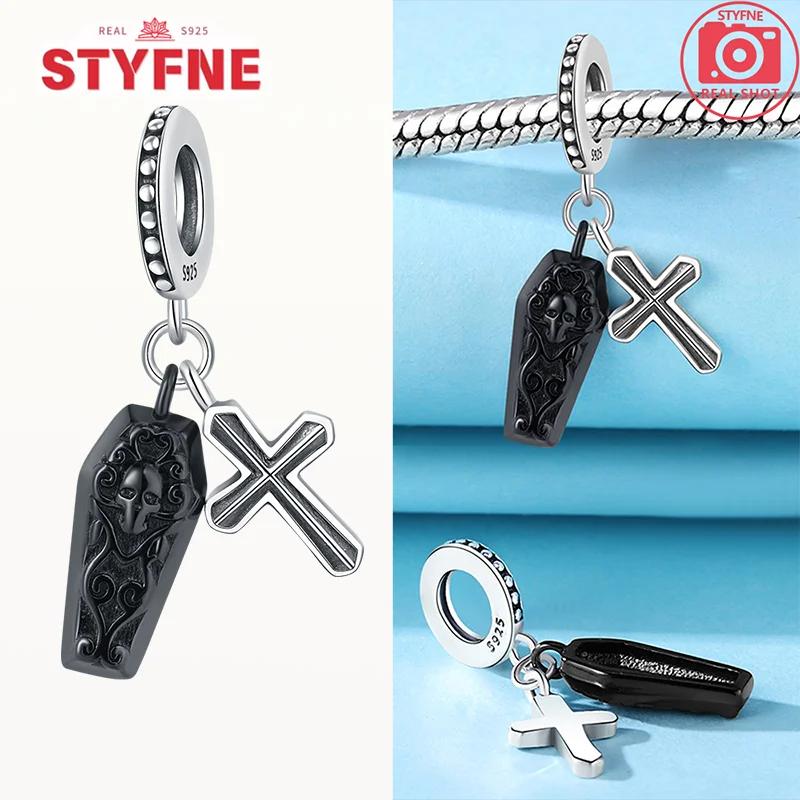 Genuine copper Luminous Halloween Charm Bead Charms Zombie Skeleton Dangle Bead Compatible With Authentic Bracelets Do It Yourself Fine Jewellery Gift