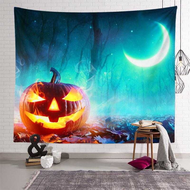 Halloweenská fluorescenční tapiserie Krásná nástěnná látková umělecká tapiserie Pokojová psychedelická domácí dekorace Tapiserie