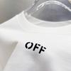 9299 Off-White Summer Men's and Women's Pure Cotton Print Oversized T-shirt Street Wear