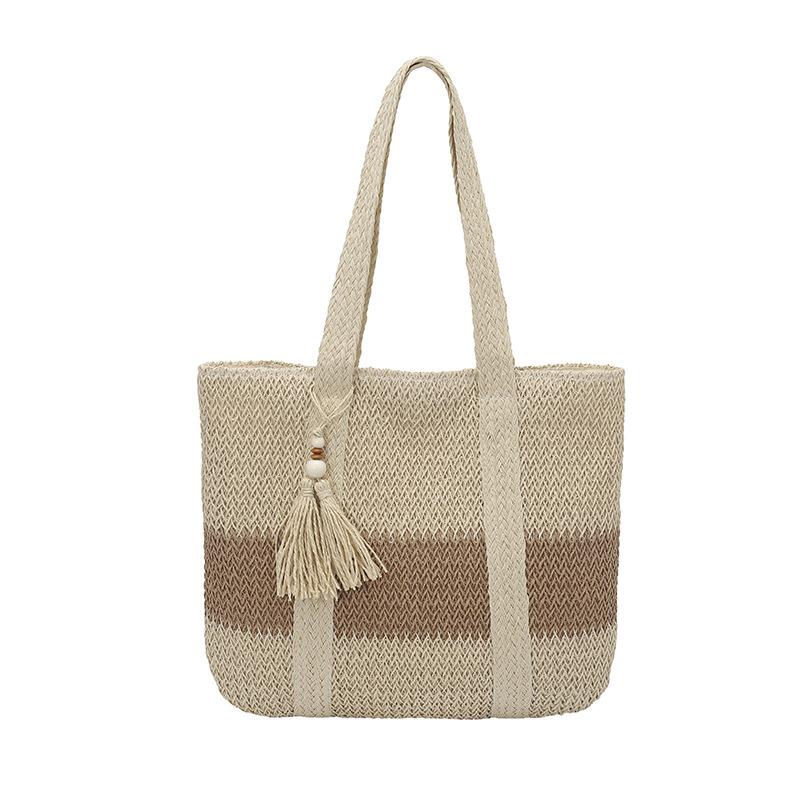 Large Women Shoulder Shopper Bag Summer Straw Woven Ladies Luxury Designer Tote Beach Bag for Woman 2026 Big Female Handbags