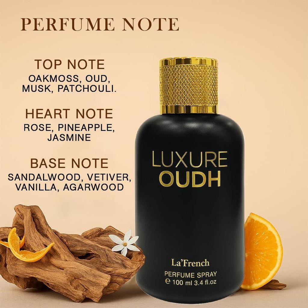 La French Luxure Oudh Parfüm für Damen & Herren Lang anhaltender Luxusduft, Ideales Geburtstagsgeschenkset, Bestes Parfüm mit ganztägigem Duft