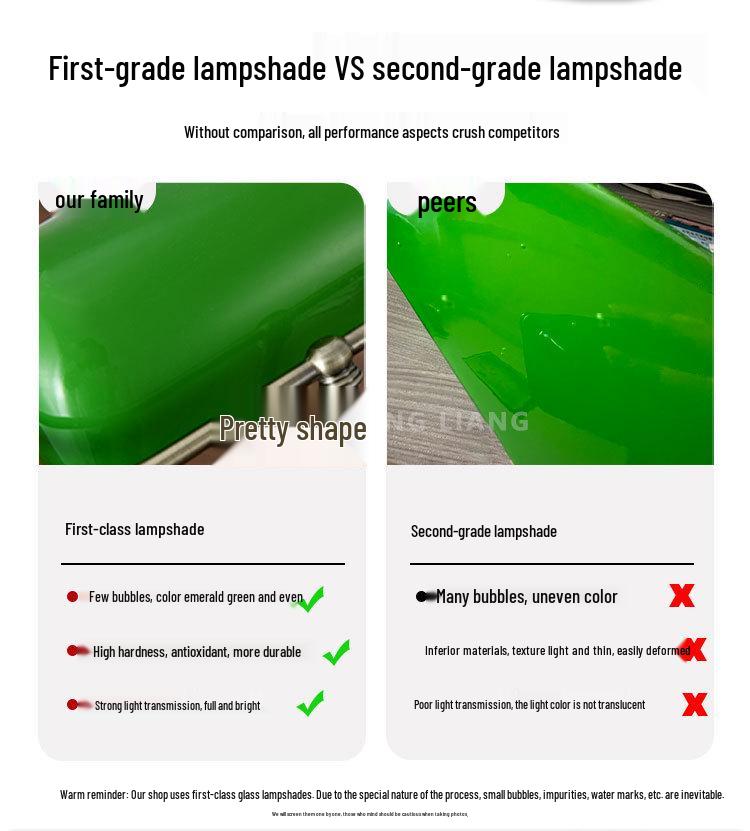 Vintage Green Banker Desk Lamp: Eye-Caring Bedside Light Inspired by Old Shanghai