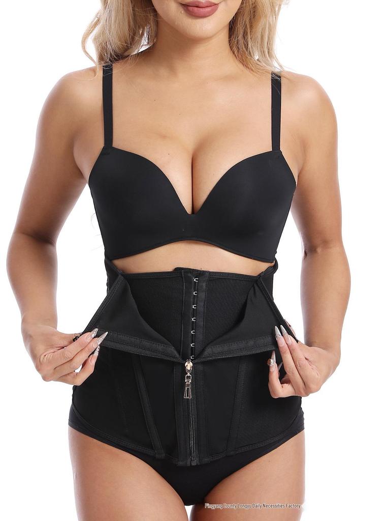 Zipper Buckle Waist Trainer & Lumbar Support Band for Body Shaping & Abdomen Compression