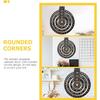 HOMSFOU Perpetual Calendar Pendant Wood Perpetual Wall Calendar Home Wall Calendar Circular Perpetual Wall Calendar Perpetual Calendar Wall Hanging
