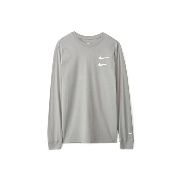 Nike Sportswear Swoosh Long Sleeve T-Shirt US Edition Men Tops Gray CK2259-073