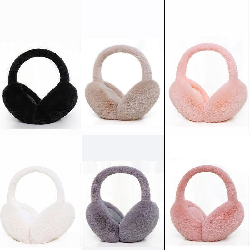 Ruiya Foldable Plush Velvet Earmuffs for Winter - Warm, Cold-Proof, Antifreeze Ear Warmers for Women and Students