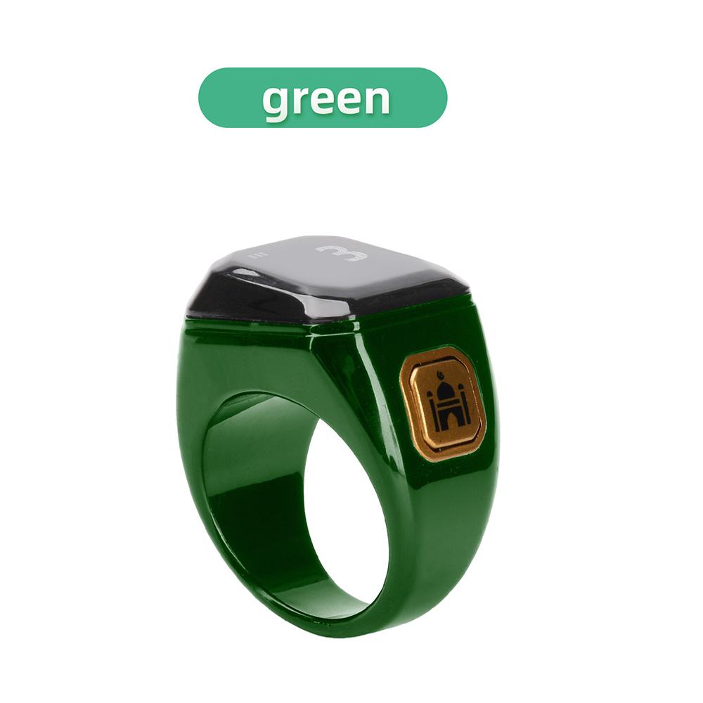 

Bluetooth Ring Counter with OLED Display Rechargeable Fitness Tracker for Prayer Low Power Consumption Finger Counting Device зелёный