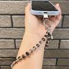Yousheng Faux Crystal Phone Strap with Detachable Chain Glamorous Phone Lanyard & Purse Charm  Adjustable Wrist Chain Fashionable Pendant Bag