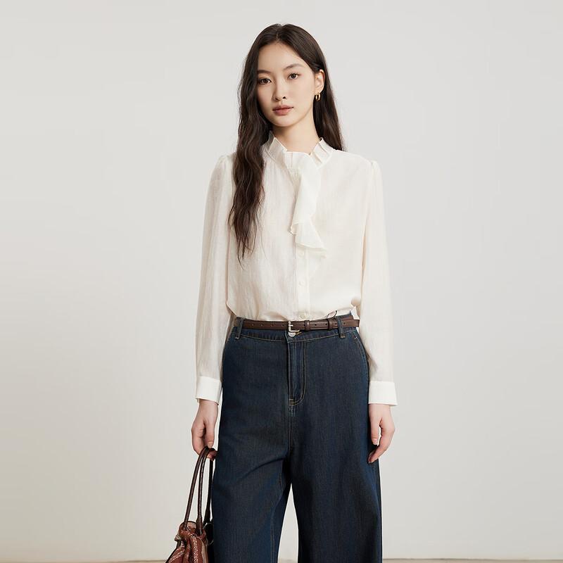 Ge Jin Women s Elegant Slim-Fit Long Sleeve Shirt XL