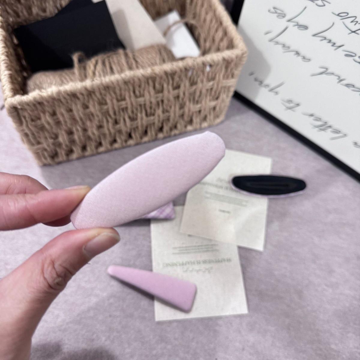 Korean Style Retro Pink Plaid Geometric Bangs BB Clip - Children s Fashion Hair Accessory