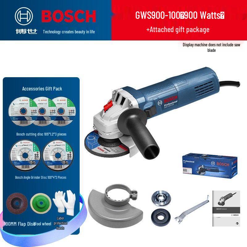 Bosch GWS900-100 Angle Grinder CN plug (adapter included)