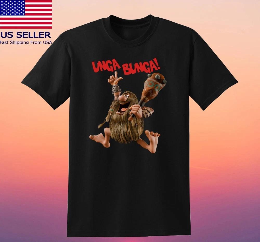 Captain Caveman Unga Bunga Cartoon Men s Black Size S-5XL 4XL
