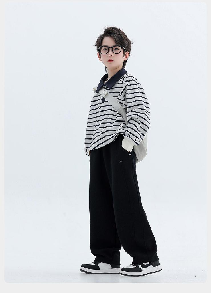 Trendy Boys' Loose Straight-Leg Autumn Pants - Wide-Leg Casual Fashion for Kids