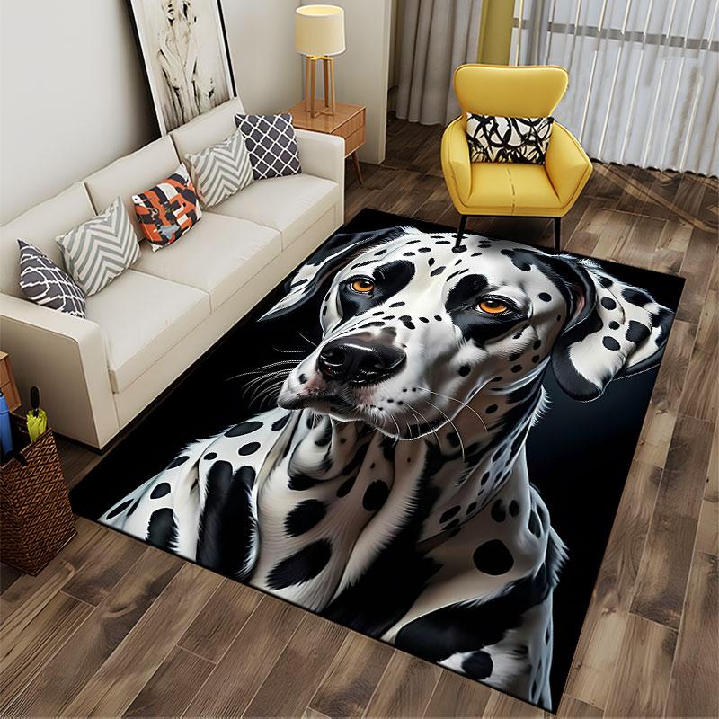 Realistic Dalmatian Dog Pattern Suitable As a Non-slip Mat for the Living Room or Bedroom Sofa