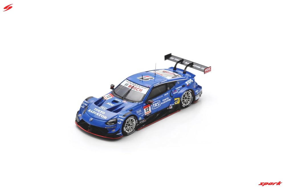 Spark 1/43 Scale TRS IMPUL with SDG Z TEAM IMPUL Super GT GT500 2025 #12 Kazuki Hiramine/B. Baguette Finished Model with Sponsor Logo Display