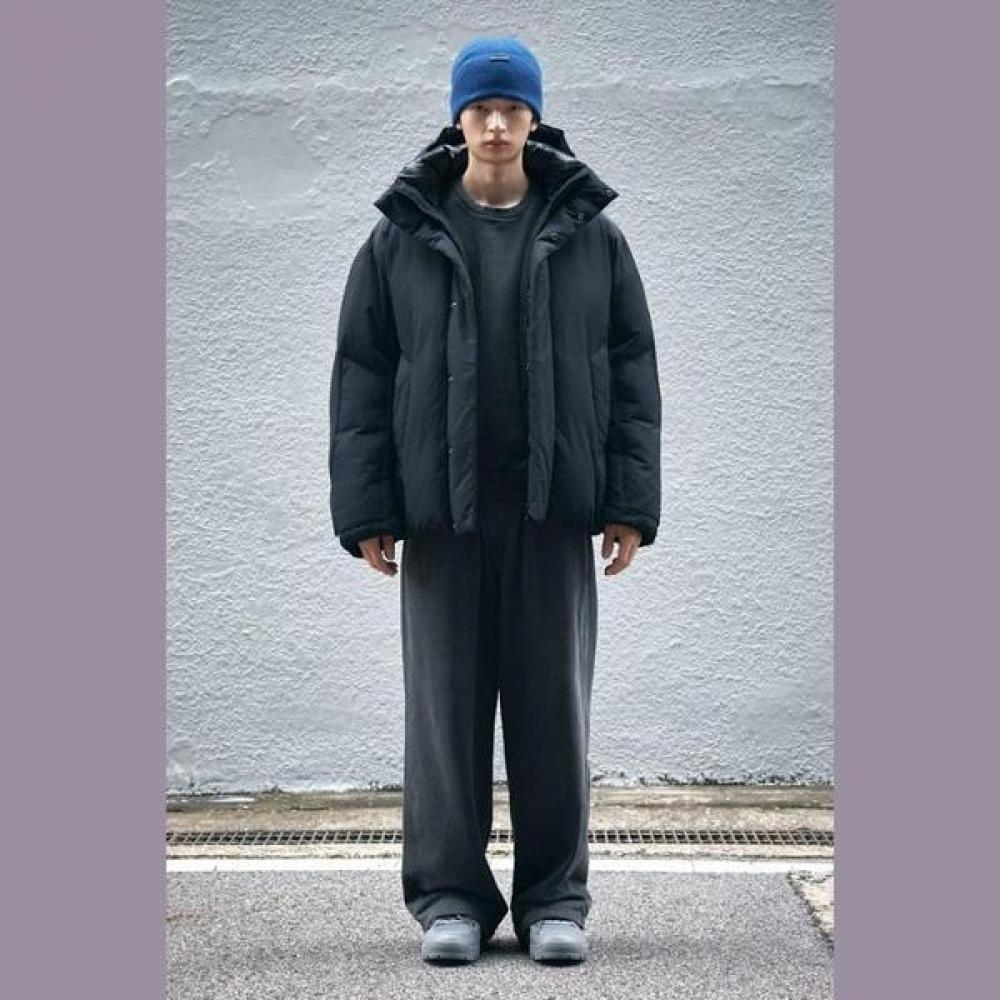 Customellow Down Puffer Jacket Black Hoodie Cquaw25711bkx Black/S