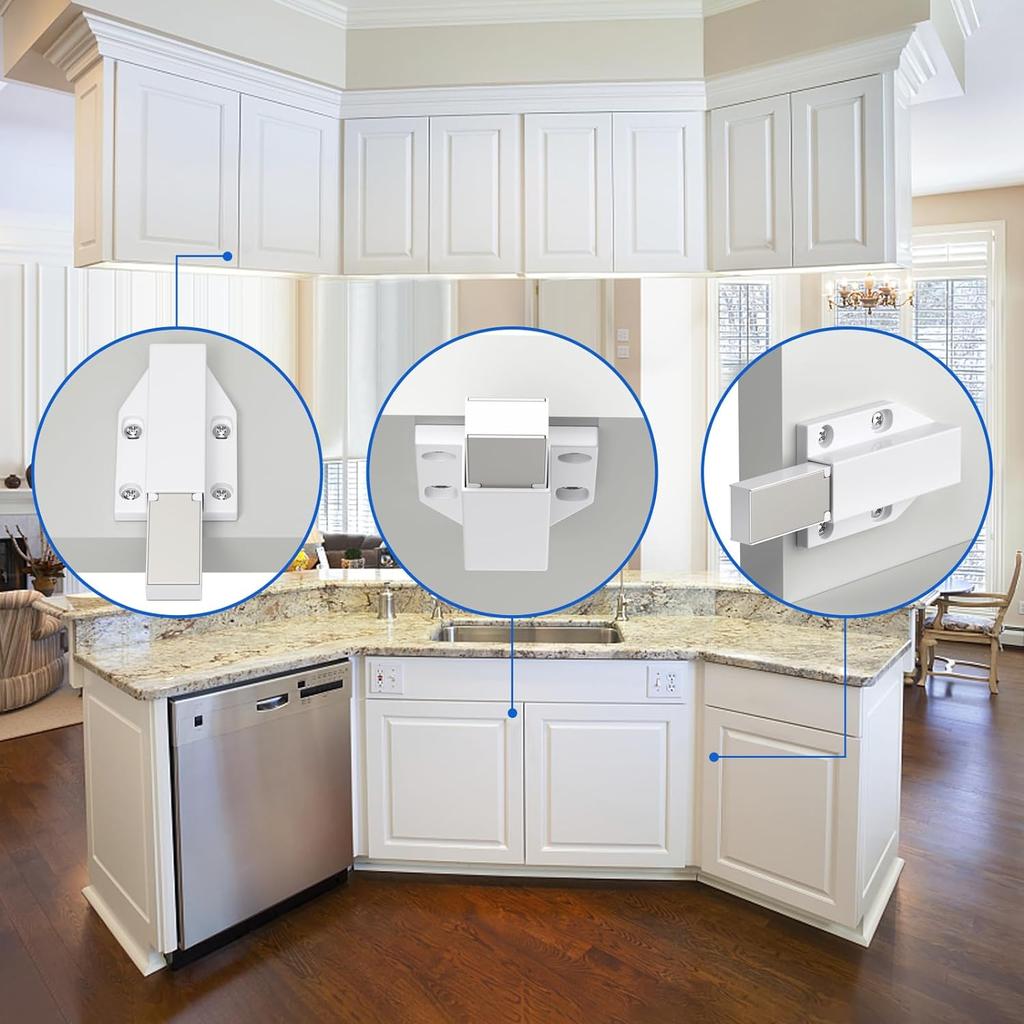 Magnetic Push Latch Press Out Latch Push to Open Cabinet Hardware Magnetic Touch Latches Push Release Kitchen Drawer Push Catch