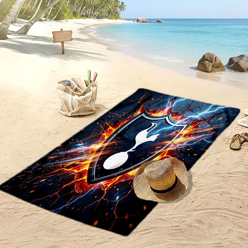 Toalla de Playa Impresa Tottenham Hotspur Secado Rápido Suave Portátil Manta de Playa Rectangular Grande para Viajes Piscina