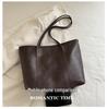 Versatile Retro Tote Bag - Large-Capacity Shoulder Bag for Commuting and Leisure, Korean Style
