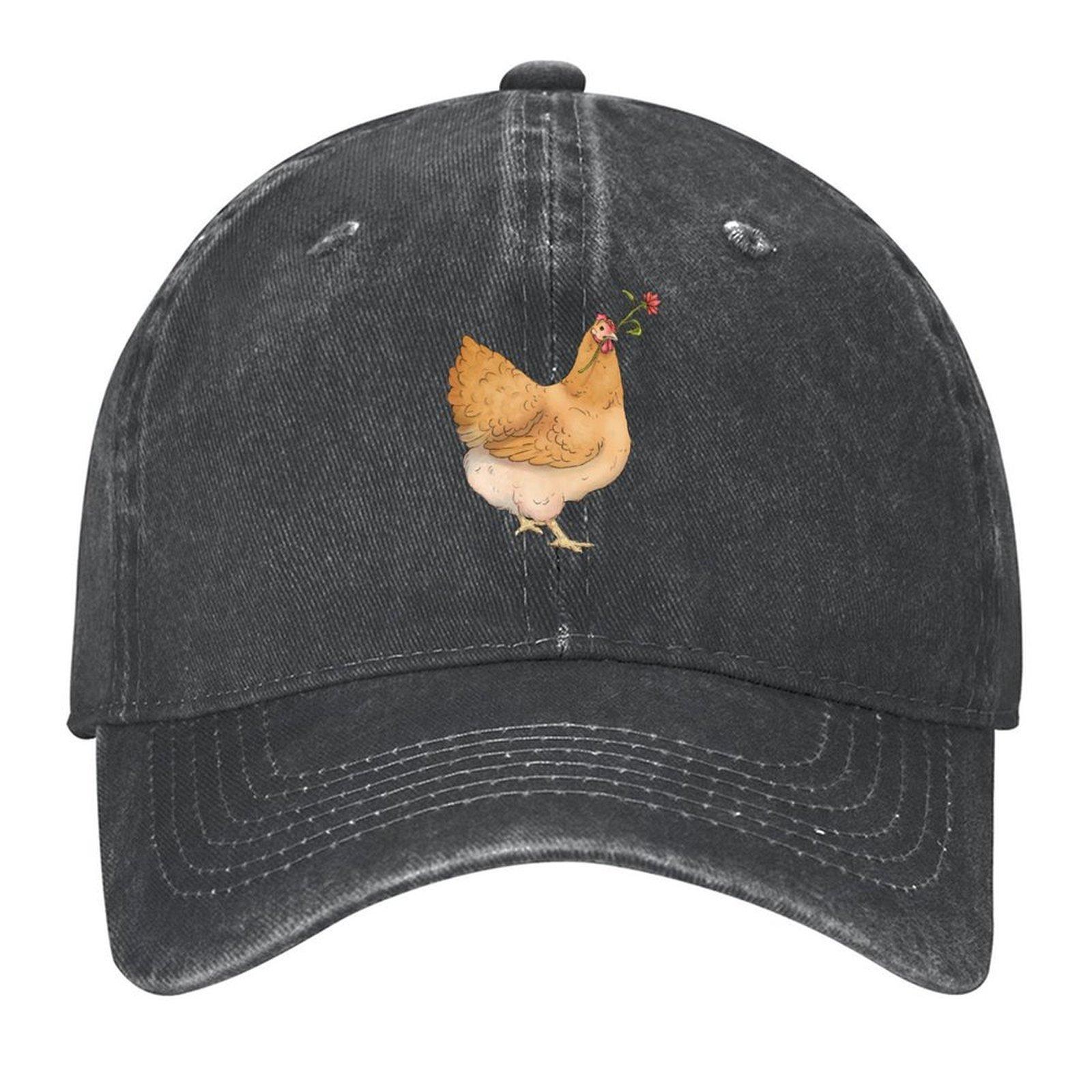 2026 Chicken With Red Flower Baseball Cap |-F-| Snapback Cap Ball Cap Golf Hat Women s Golf Clothing Men s