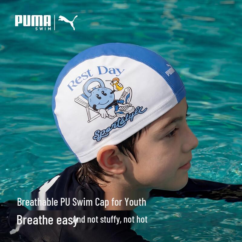 

PUMA Kids Cartoon Print PU Swim Cap One Size