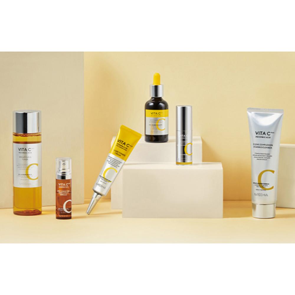 MISSHA Vita C Plus Eraser Toning Cream 30ml – Tone-Up Cream, Brightening Care, Skin Radiance Support, Korean