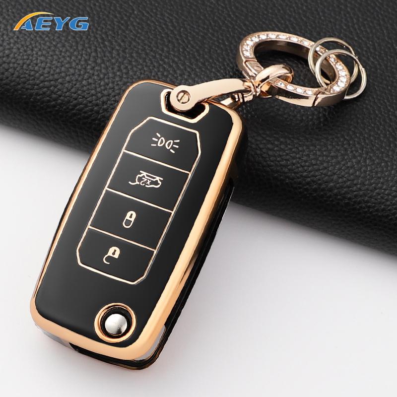 Fashion Tpu Car Key Cover Case Shell For Jeep Renegade Compass 4 Buttons Protected Holder Keyless Fob Bag