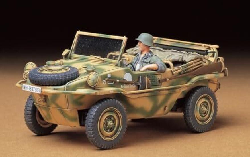 Tamiya Military Miniature Series 224 German Army Schwimmwagen 166 Plastic Model Kit 3 1/35 No. Pkw. K2s