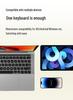 Foldable Leather Bluetooth Keyboard with Touchscreen for Tablet, iPad, Phone, Computer - Perfect for Business & Travel.