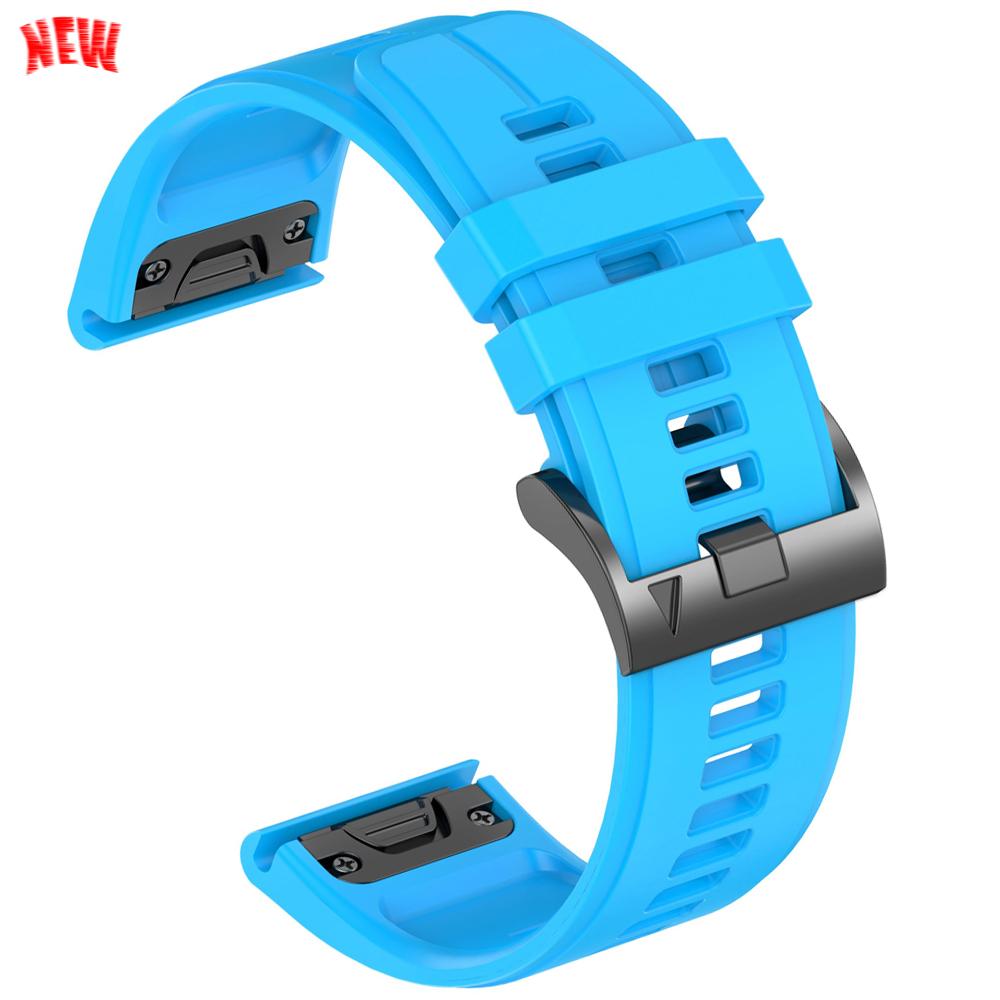 22mm 26mm Silicone QuickFit Sports Strap For Garmin Epix PRO Instinct 3 Quatix/DELTA/TACTIX/Fenix 6XPro 7 E 8pro 5XPlus Bracelet