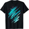 Turquoise And Black Running Graphic T-Shirt