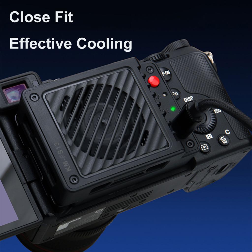Camera Cooler with Spring Clip Design Smart Temperature Control Dual Cooling System Fit for A7M4  ZVE10  ZVE10II  A7C
