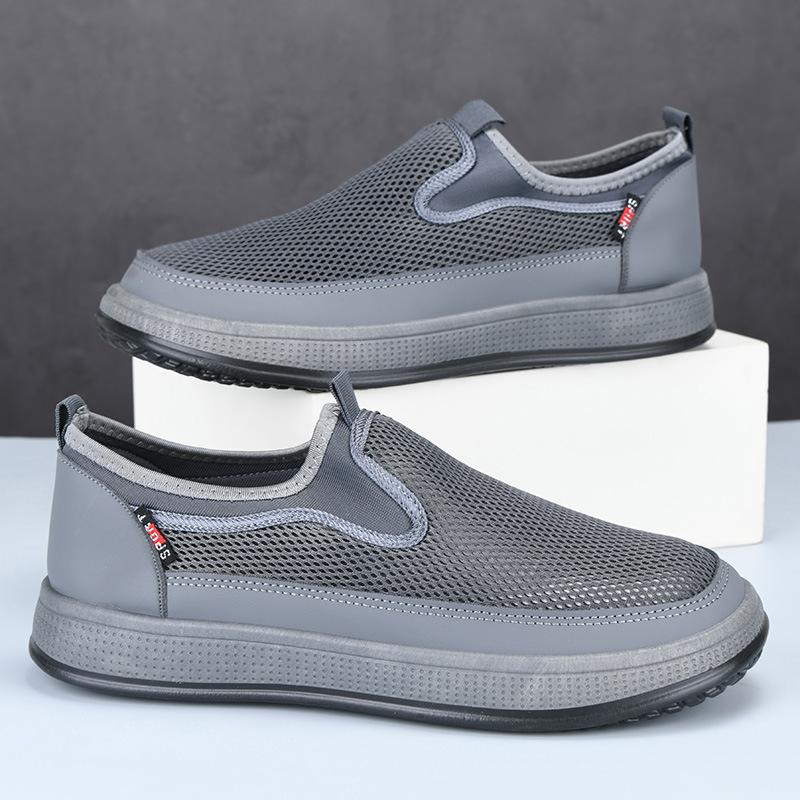 Summer breathable cloth shoes men's lightweight soft-soled casual shoes men's mesh shoes