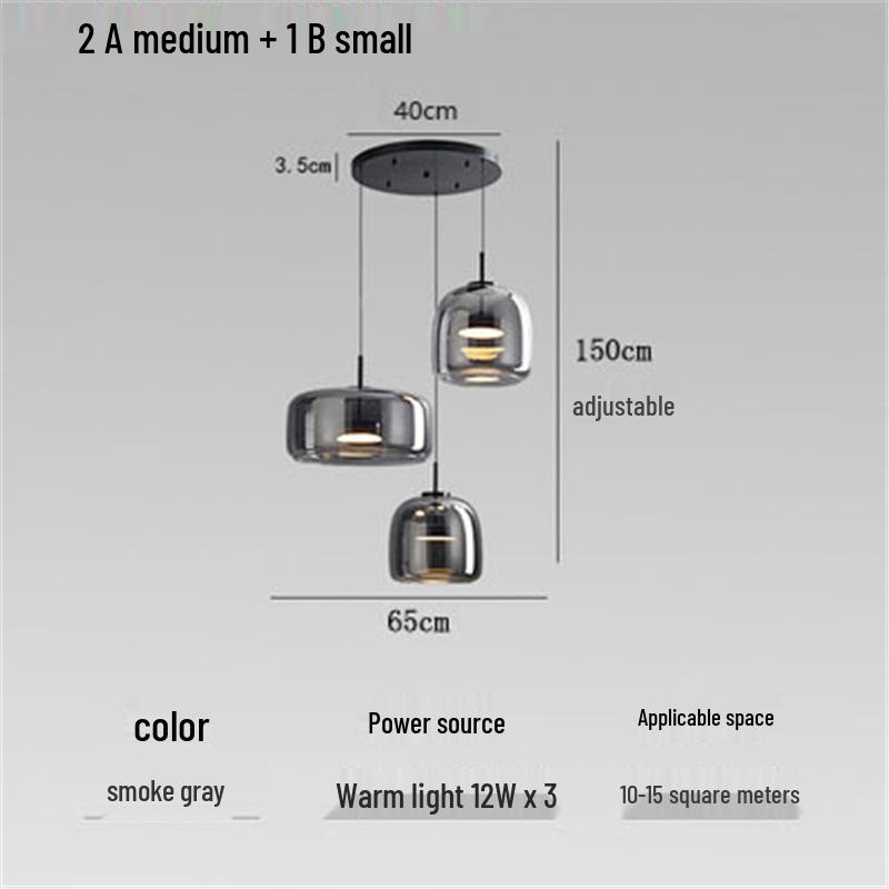 Modern Italian Glass Pendant Light - Nordic Style for Bar, Study, Bedroom