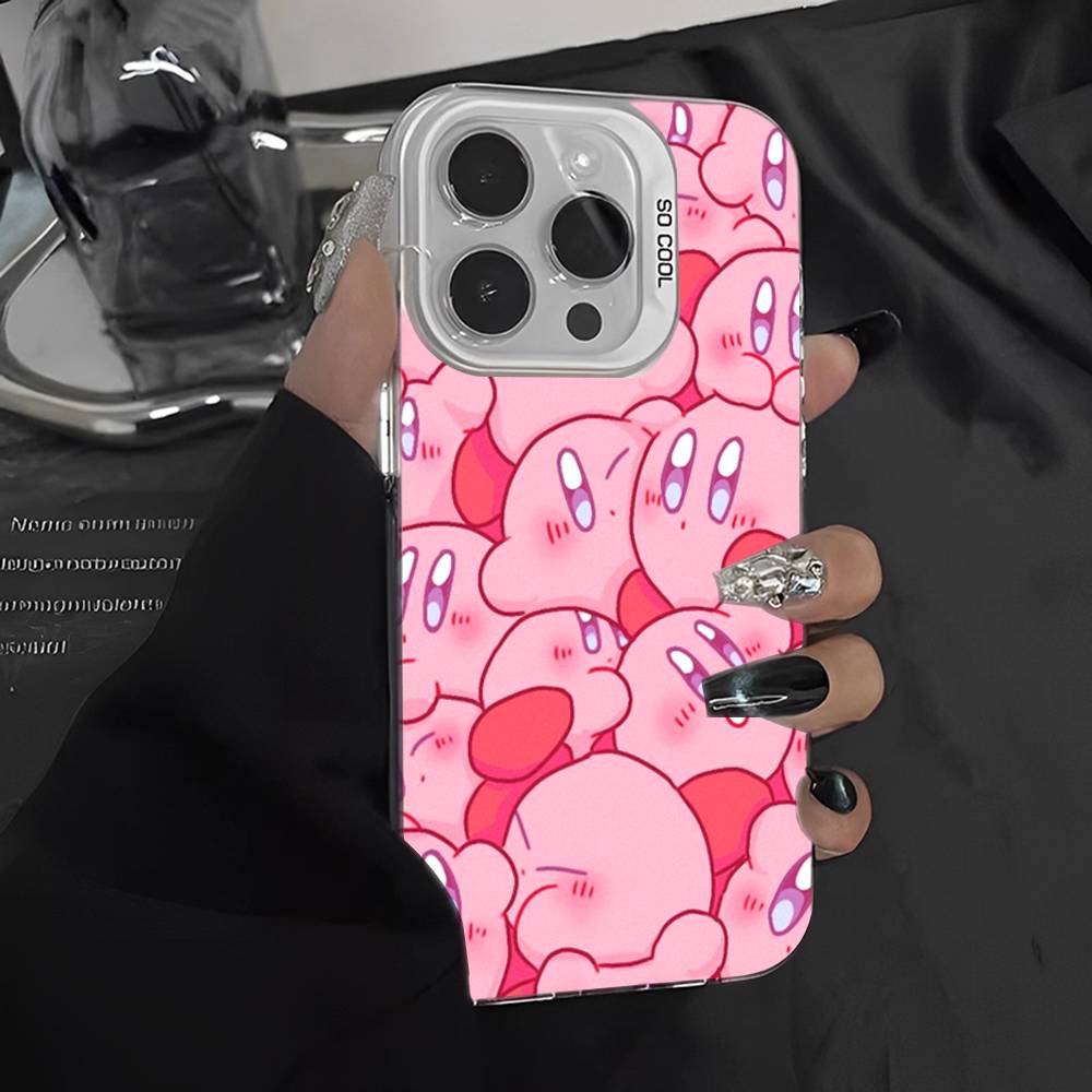 Stars K-Kirby Clear Phone Case For IPhone 16 15 14 13 12 11 Pro Max 17 Plus Colorful Cover