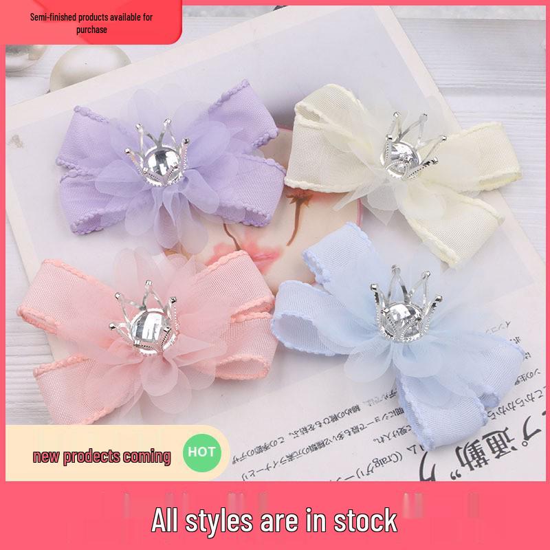 Exquisite Fairy Bow Crown Hair Clip for Girls and Babies