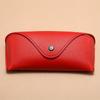 Durable PU Leather Glasses Case Sunglasses Solid Color Pouch Bag Eyewear Box Lightweight Convenient Protable