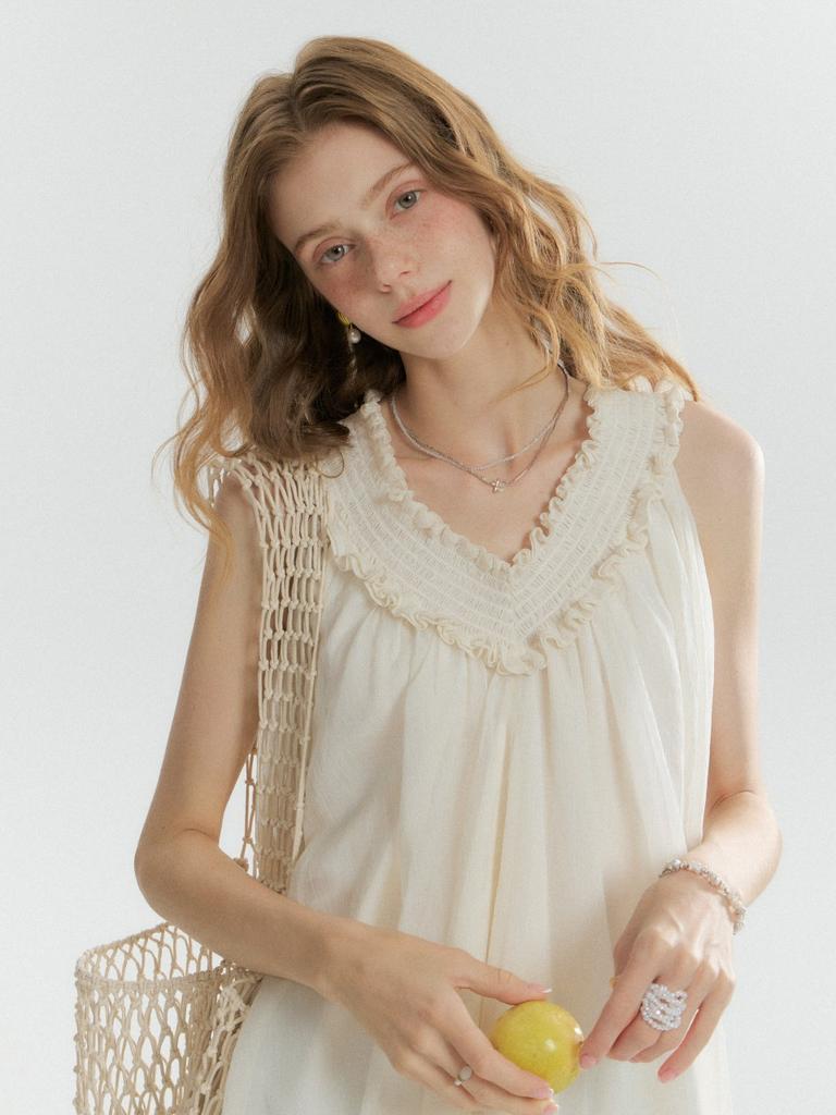 Sinseuden Sheer Tunic Mini Dress